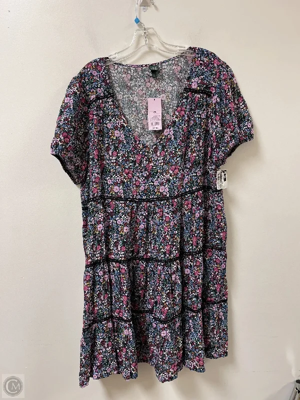 Dress Casual Short By Wild Fable In Floral Print, Size: 2x Tunics Cozy soft