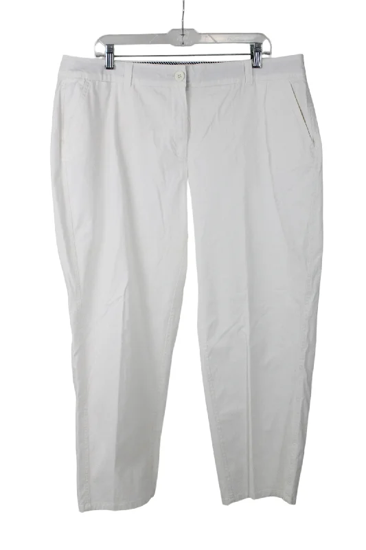 Crown & Ivy Curvy White Ankle Pant | 16W Comfortable Denim Leggings