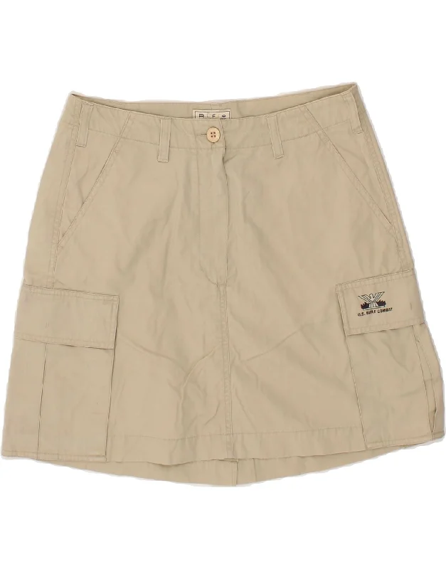 RIFLE Womens Cargo Skirt W30 Medium Beige Cotton cotton skirt soft