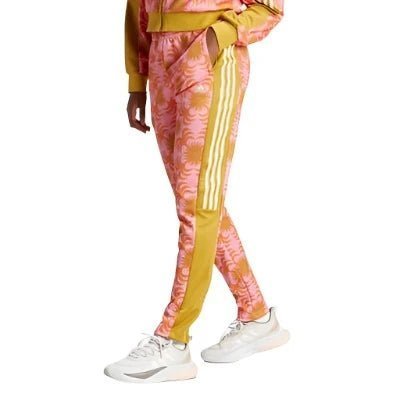 Adidas x FARM "Rio Tiro" Women's Track Pants - Semi Pink Glow / Semi Solar Orange Slim-Fit Leggings