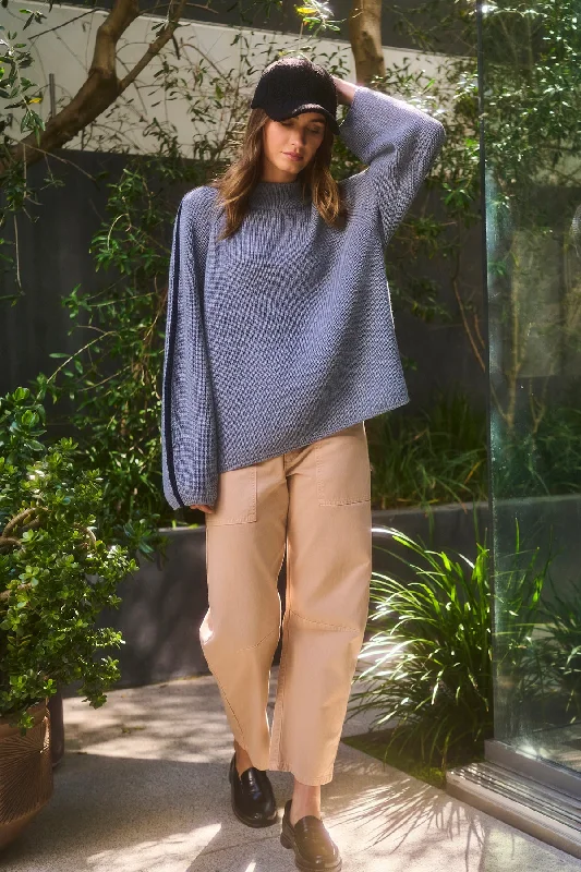 BRYLIE SANDED TWILL UTILITY PANT Cozy Full-Length Pants