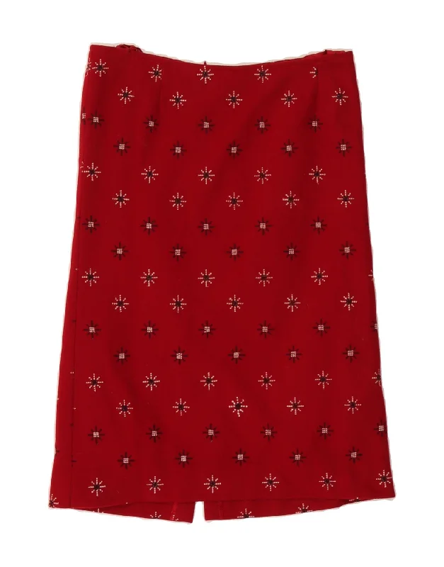 VINTAGE Womens Straight Skirt W32 Large Red boho skirt vibe