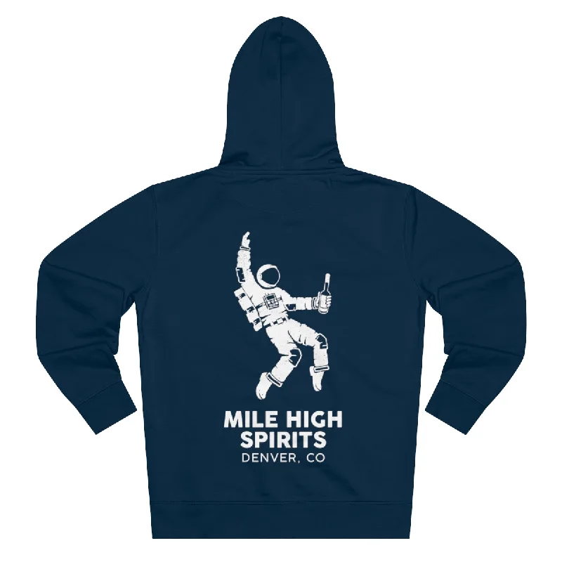 Moonman Zipup Hoodie Hoodie with Typography Text Message