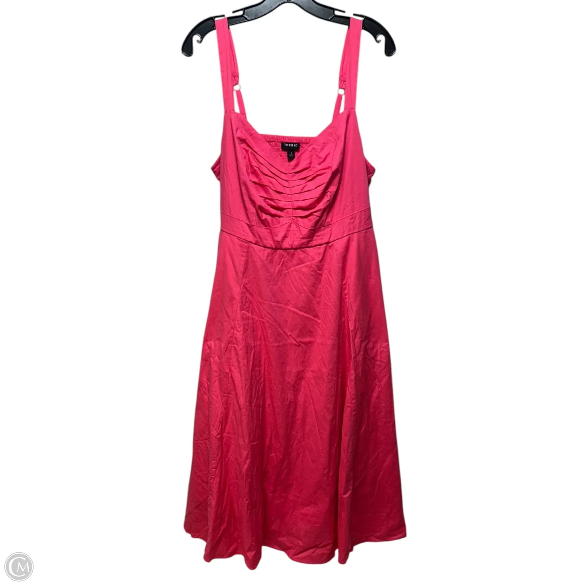 Dress Casual Midi By Torrid In Pink, Size: 1x Tunics Luxurious premium