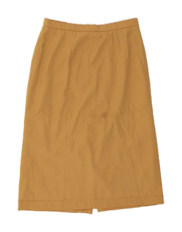 VINTAGE Womens A-Line Skirt W30 Medium Beige slim fit skirt