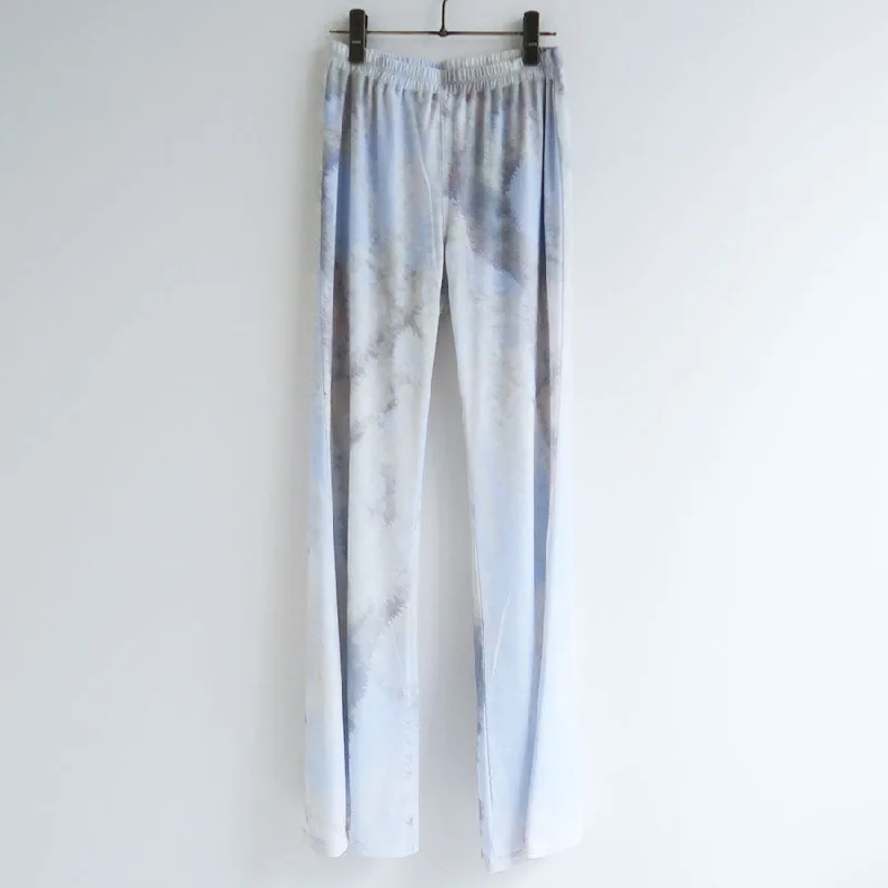 【Kijun/キジュン】<br>Print Flared Pants <br>25SSW305 Classic Pleated Pants