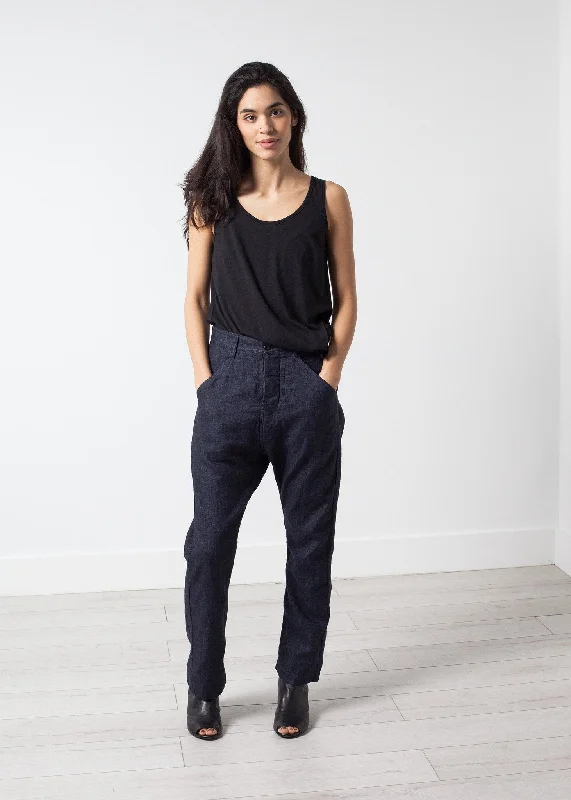 Balan Pant in Linen Modern Stretch Trousers