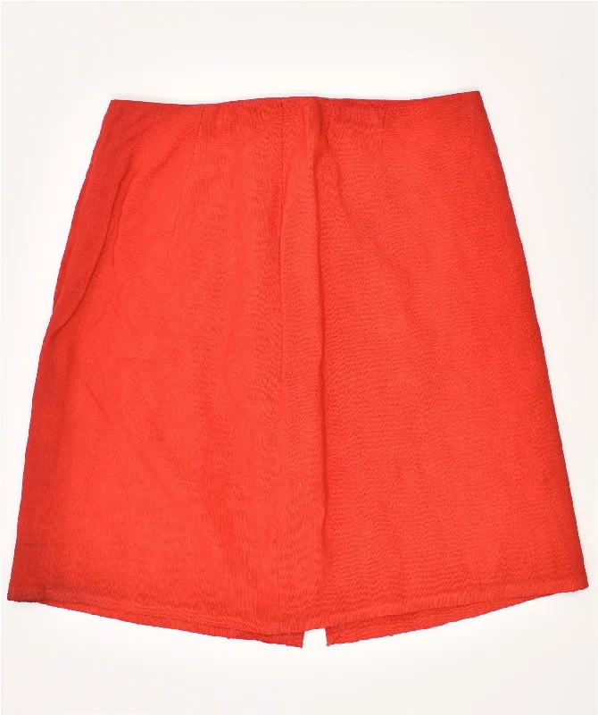 VINTAGE Womens A-Line Skirt Medium W30 Red cashmere skirt soft
