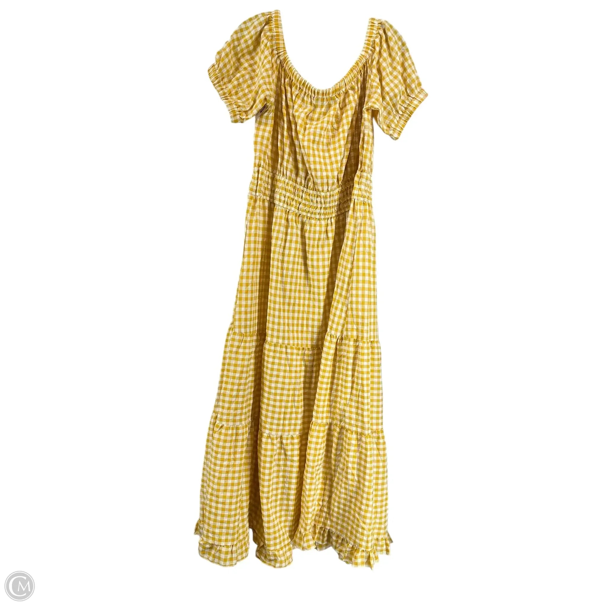 Dress Casual Maxi By Clothes Mentor In Checkered Pattern, Size: 2x Halter Neckline Beach