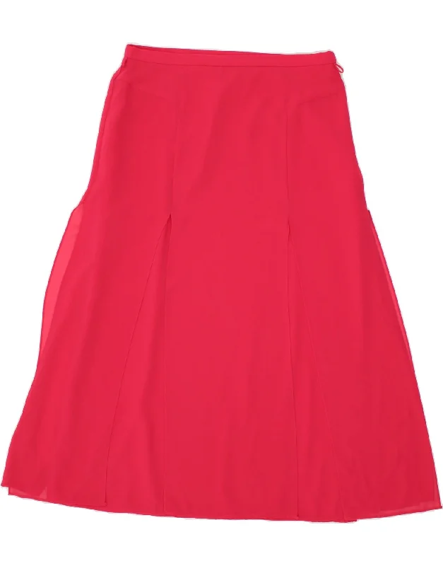 JOSEPH RIBKOFF Womens A-Line Skirt UK 16 Large W34 Pink Polyester belted skirt waist