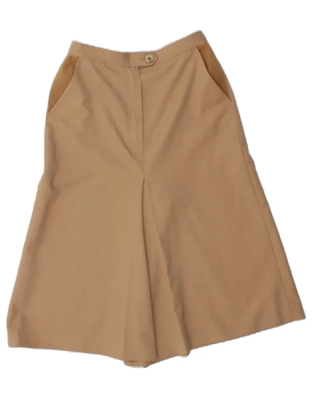VINTAGE Womens A-Line Skirt W28 Medium Brown chiffon skirt airy