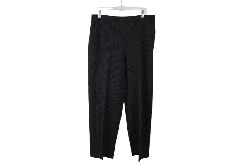 Sag Harbor Stretch Black Pinstripe Pants | 14 Trendy Wide-Legged Trousers