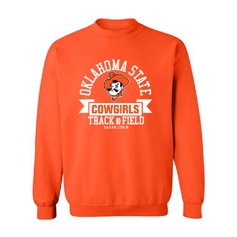 Oklahoma State - NCAA Women's Track & Field : Sarah Stair - Classic Fashion Shersey Crewneck Sweatshirt Hoodie with Full-Zip Functional Layering