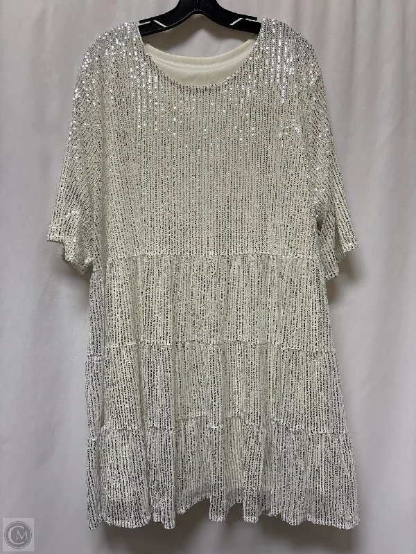 Dress Party Midi By Cmf In White, Size: 5x Tunics Designer luxury