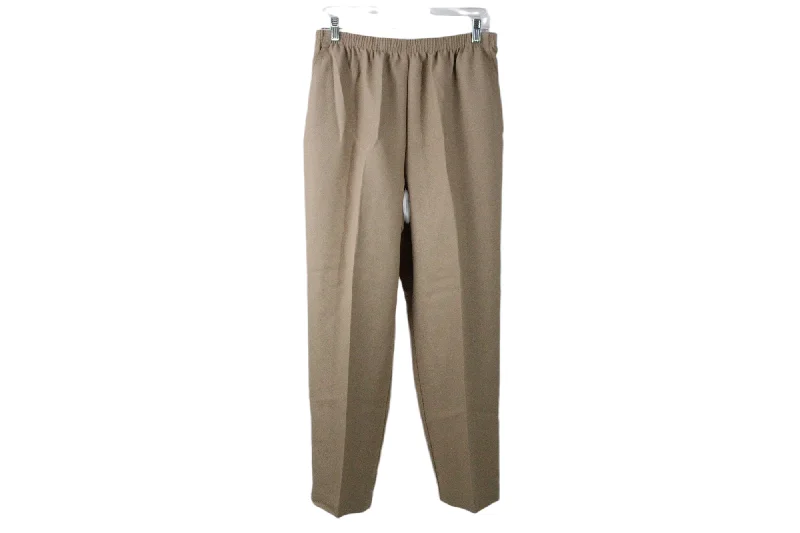 Alfred Dunner Petite Tan Pant | 16 Petite Comfortable Jogger Trousers