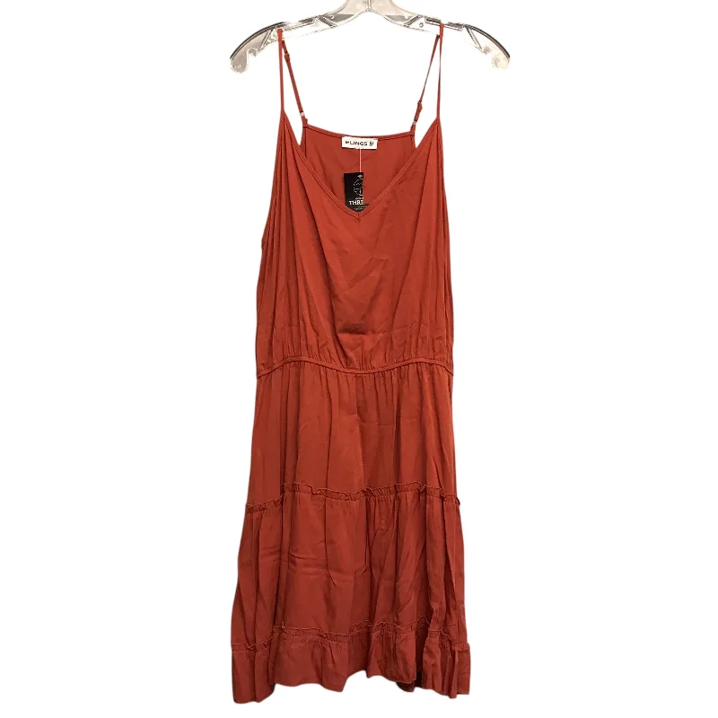 Dress Casual Short By Elings In Orange, Size:Xl Tunics Stylish elegant