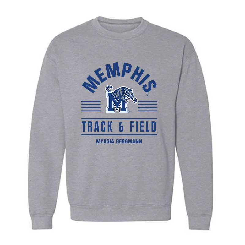 Memphis - NCAA Women's Track & Field : Mi'Asia Bergmann - Classic Fashion Shersey Crewneck Sweatshirt Hoodie with Drop Shoulder Relaxed Streetwear