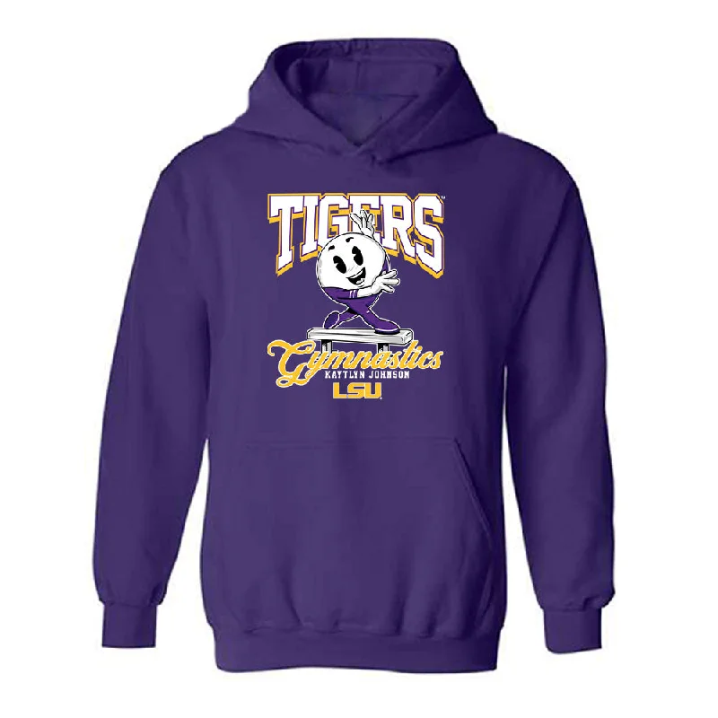 LSU - NCAA Women's Gymnastics : Kaytlyn Johnson - Hooded Sweatshirt Hoodie with Puffed Sleeves Voluminous Trendy