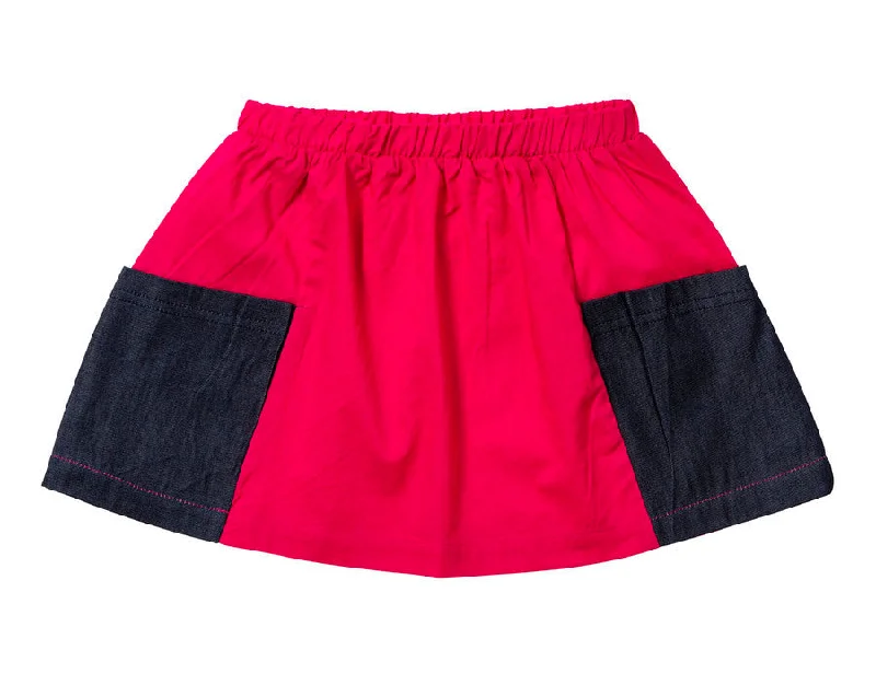 Baobab Bright Rose Poplin Pocket Skirt pencil skirt chic