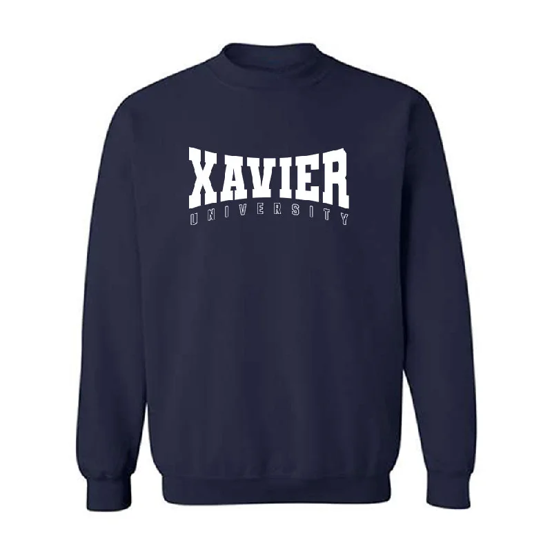 Xavier - NCAA Women's Track & Field : Rania Brown - Generic Shersey Crewneck Sweatshirt Hoodie with Velcro Closure Adjustable Secure