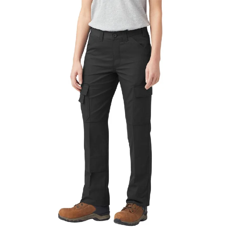 Dickies Women's Everyday Flex Cargo Work Pant WBT002 - Black Casual Skinny Fit Pants