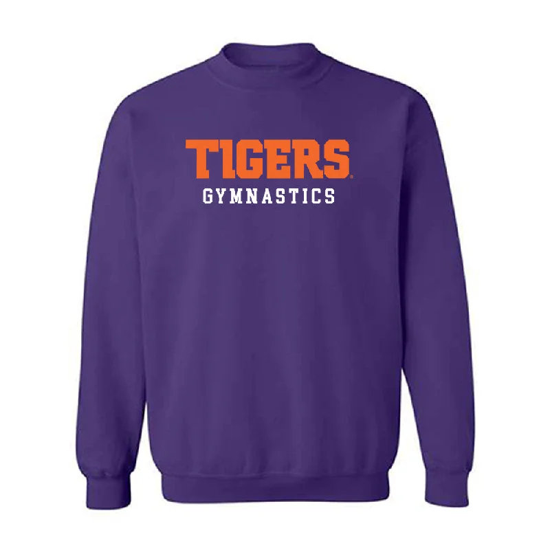 Clemson - NCAA Women's Gymnastics : Gabrielle Clark - Classic Shersey Crewneck Sweatshirt Hoodie with Hidden Zipper Minimalist Clean