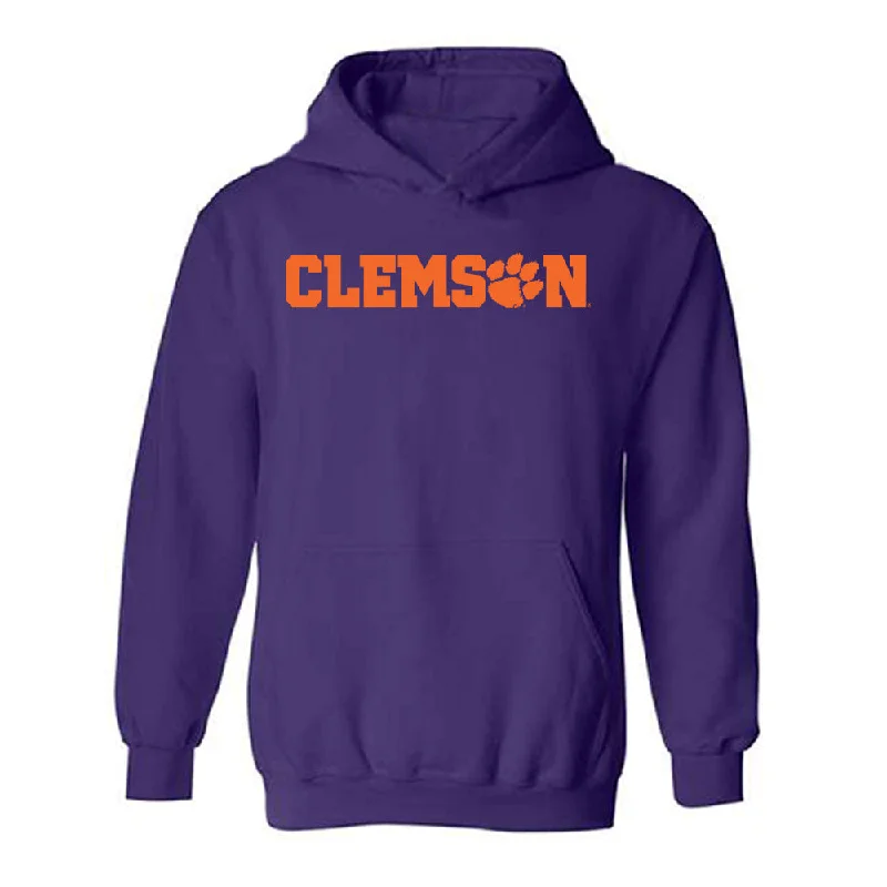 Clemson - NCAA Women's Gymnastics : Gabrielle Clark - Classic Shersey Hooded Sweatshirt Hoodie with V-Neck Classic Versatile