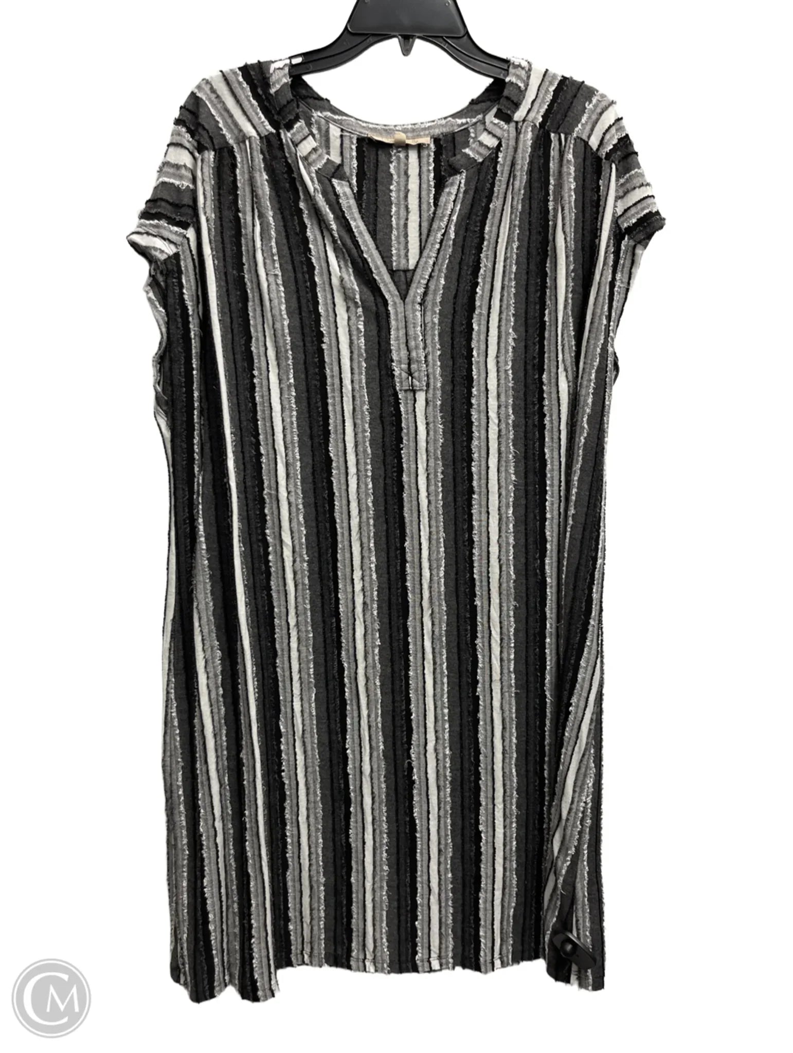 Dress Casual Short By my danielle In Black & Grey, Size: Xl Tunics Luxurious high-end