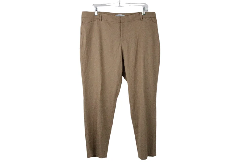 Gap Slim Cropped Tan Pant | 14 Stretch Trendy Tapered Pants