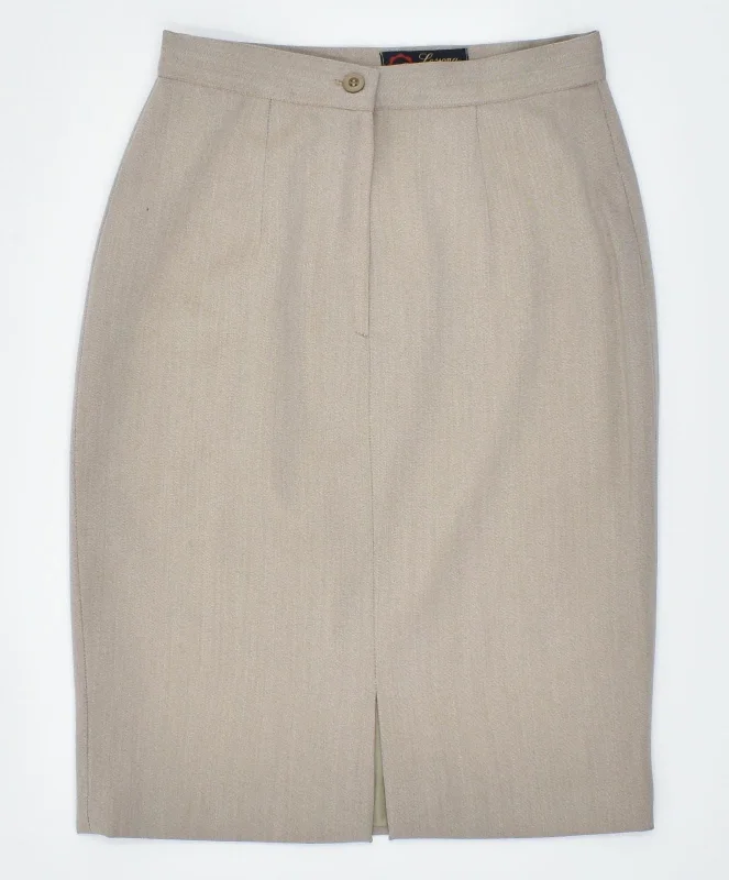LESSONA Womens Winterclass A-Line Skirt IT 42 Medium W26 Grey Vintage athletic skirt fit
