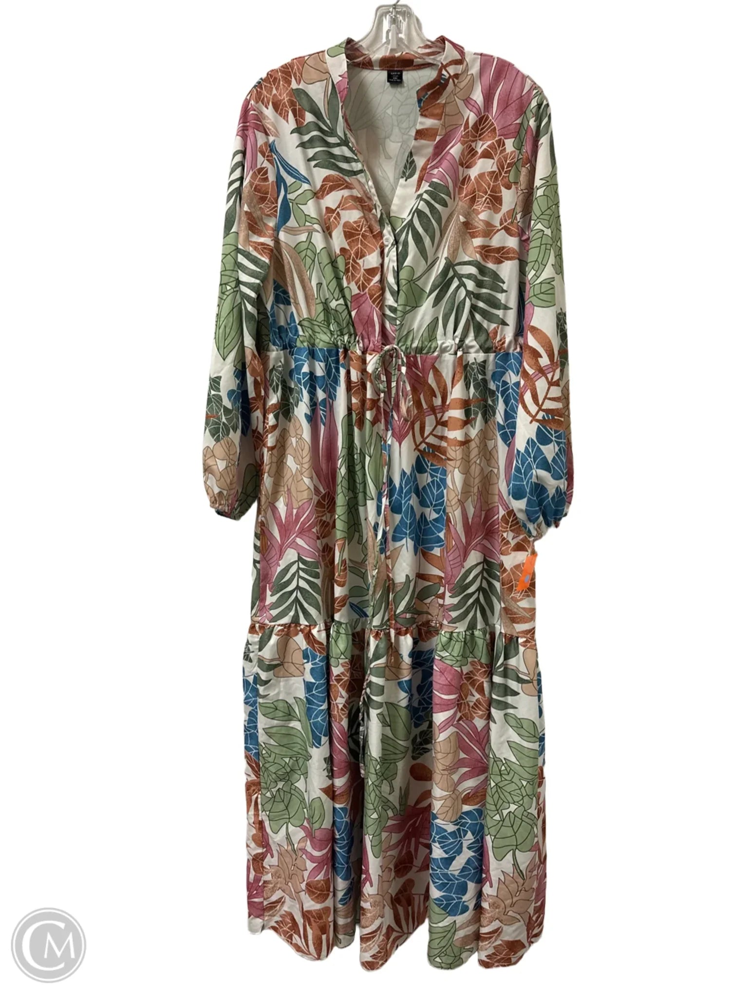 Dress Casual Maxi By Shein In Multi-colored, Size: 1x Tunics Silk luxurious