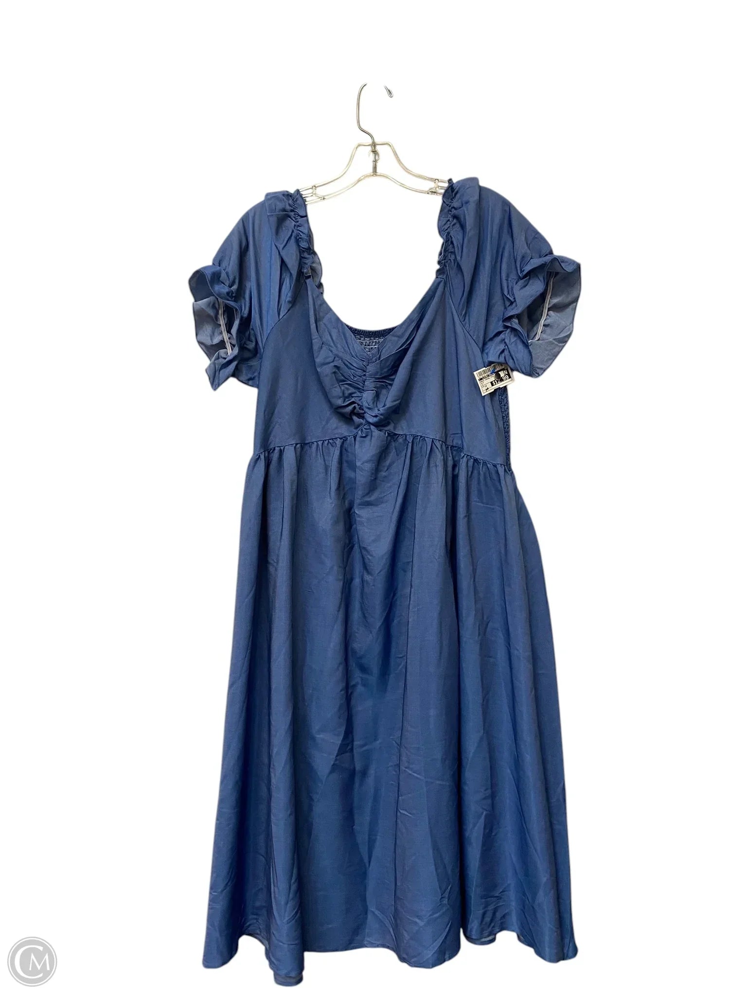 Dress Casual Midi By Clothes Mentor In Blue, Size: 1x Tunics Sophisticated sleek