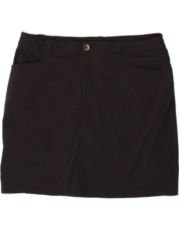 EDDIE BAUER Womens Mini Skirt US 12 Large W34 Black Nylon lace skirt romantic