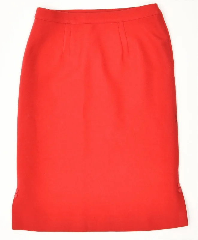 VINTAGE Womens A-Line Skirt W30 Medium Red denim skirt fashionable