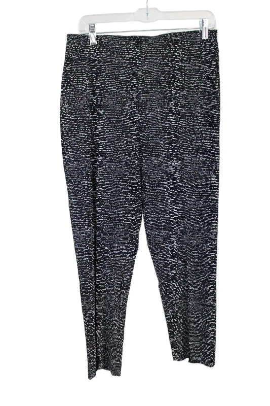 Thin Her By City Girl Black Patterned Stretch Pants | 10 Casual Wide Pants