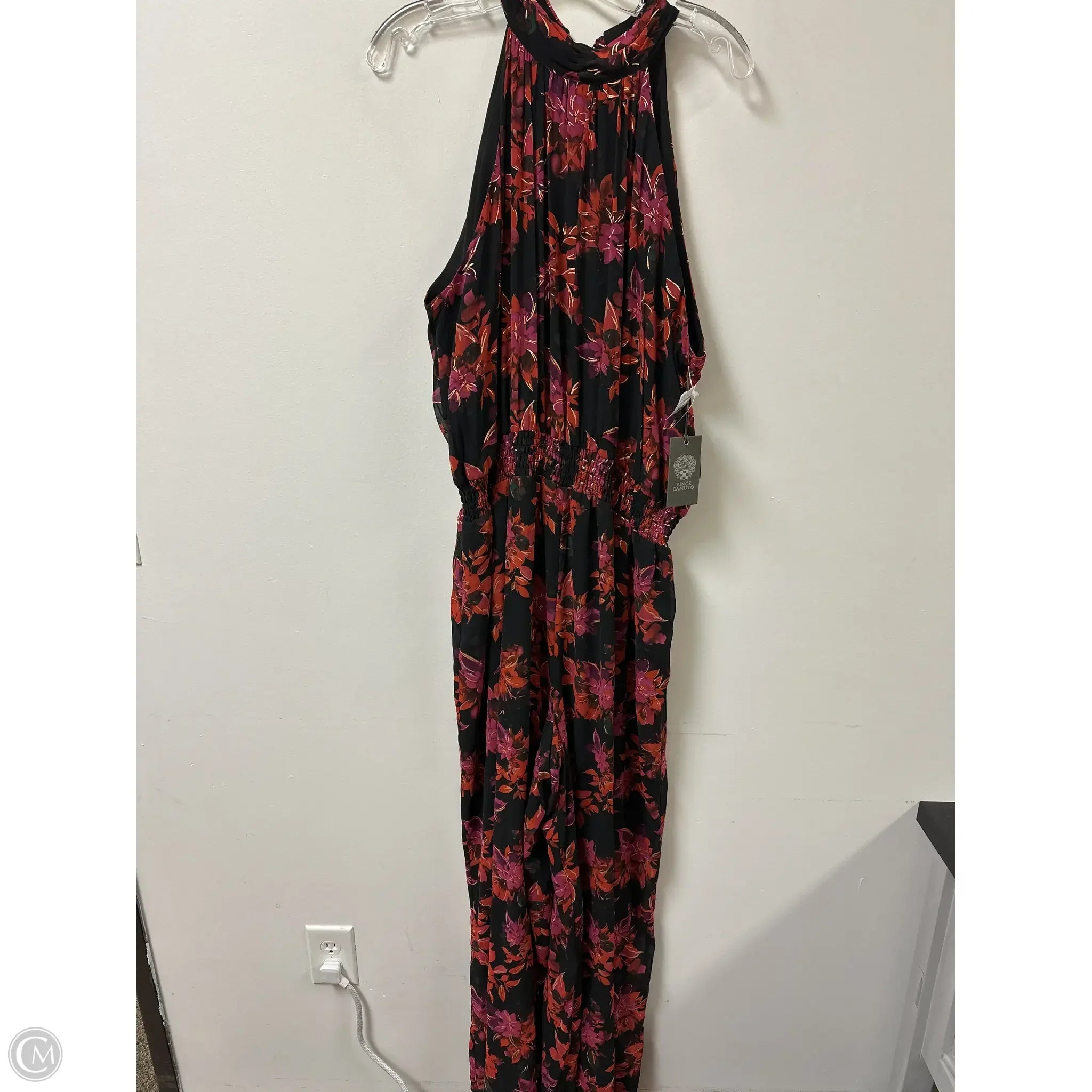 Dress Casual Maxi By Vince Camuto In Black & Red, Size: 2x Crew Neckline Sporty