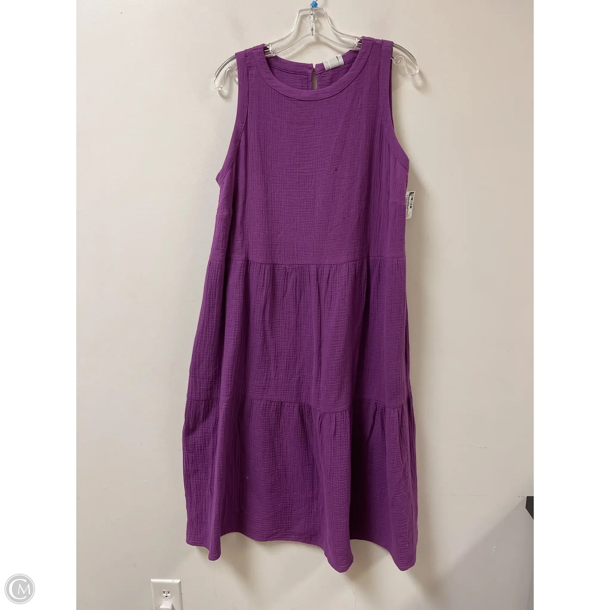 Dress Casual Maxi By Ava & Viv In Purple, Size: 1x Tunics Mesh breathable