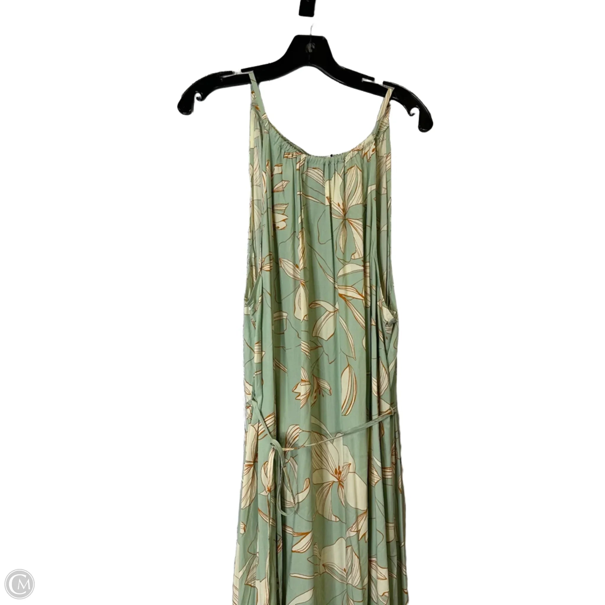 Dress Casual Maxi By Ava & Viv In Green & Orange, Size: 3x Tunics Designer luxury
