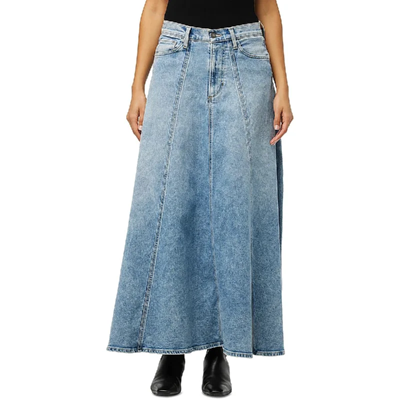 Joe's Womens Maxi Wide Bottom Maxi Skirt linen skirt airy