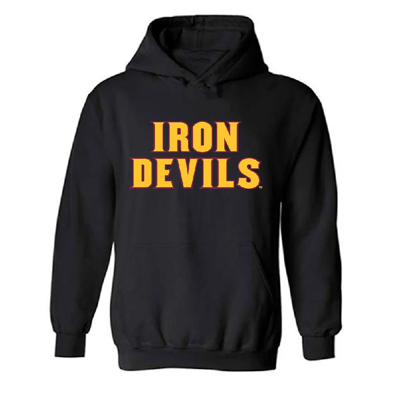 Arizona State - NCAA Women's Track & Field : Kate Miller - Replica Shersey Hooded Sweatshirt Hoodie with Button Placket Classic Preppy