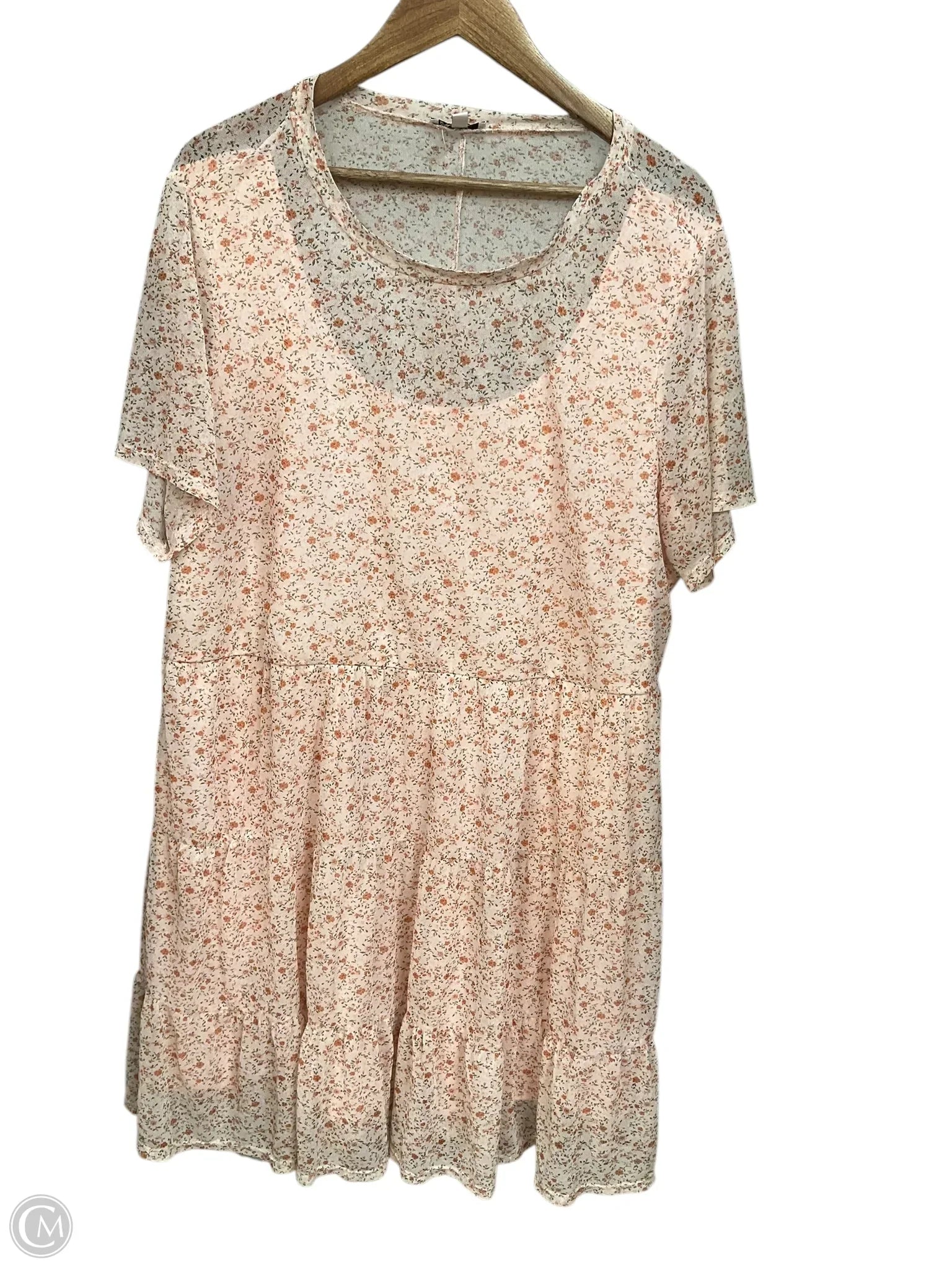 Dress Casual Short By Auw In Floral Print, Size: 3x Tunic Top Casual