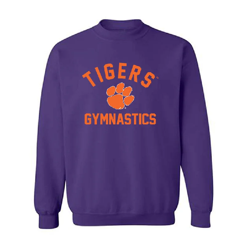 Clemson - NCAA Women's Gymnastics : Gabrielle Clark - Classic Shersey Crewneck Sweatshirt Hoodie with High-Low Hem Asymmetrical Trendy