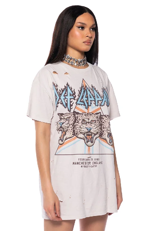 DEF LEPPARD DISTRESSED DRESS Tunics Versatile functional
