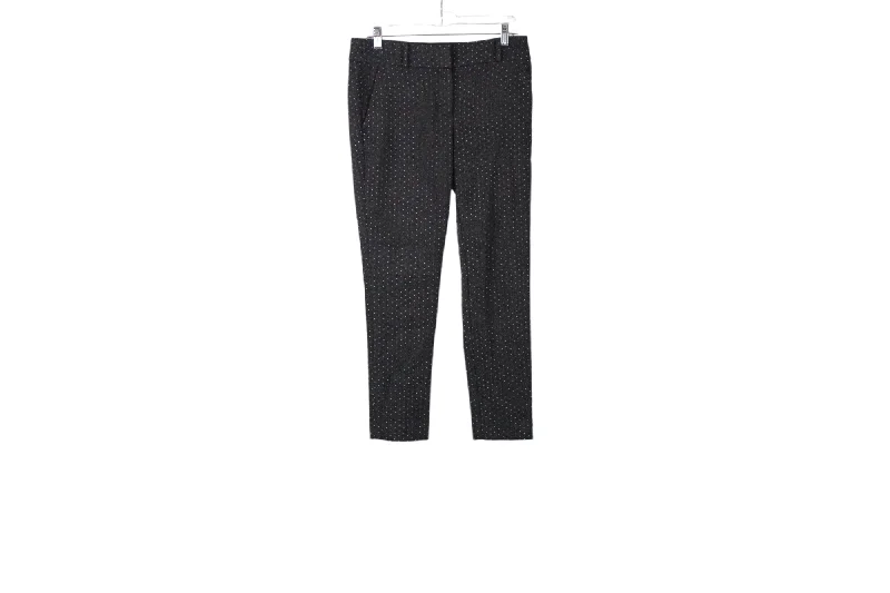 LOFT Marisa Skinny Gray Embroidered Pants | 4 Elegant Wool Trousers