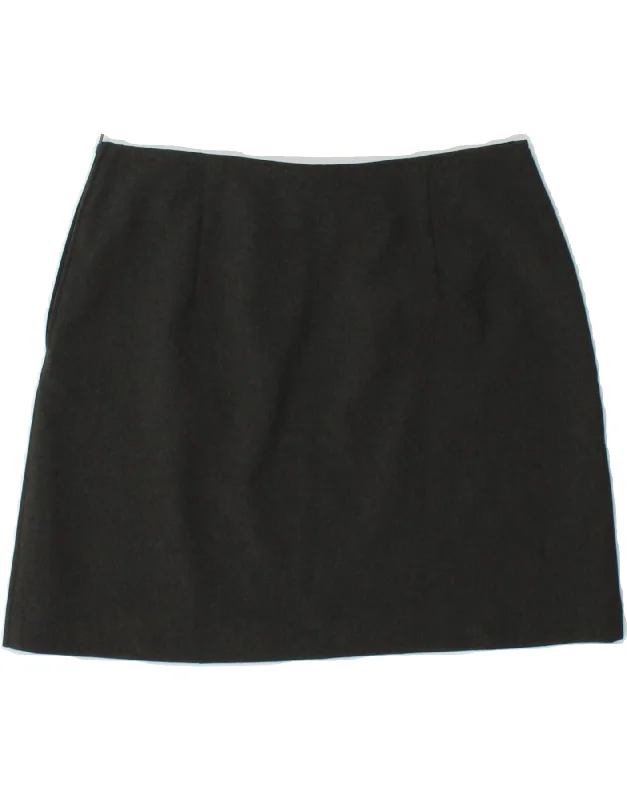 BENETTON Womens Mini Skirt IT 40 Small W28  Grey Polyester cashmere skirt fine