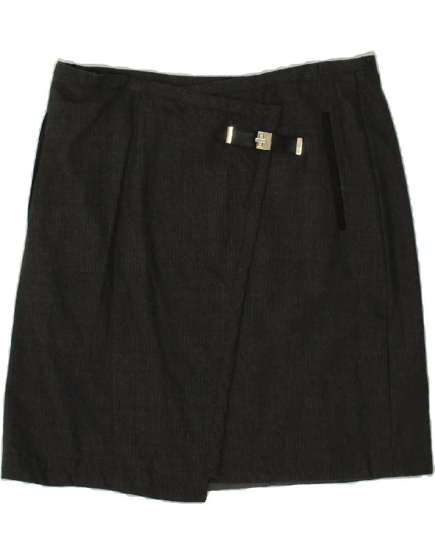 HUGO BOSS Womens Wrap Skirt W36 XL Grey corduroy skirt durable