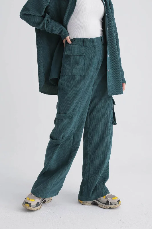 Cords Pants - Add On Chic Faux Leather Pants