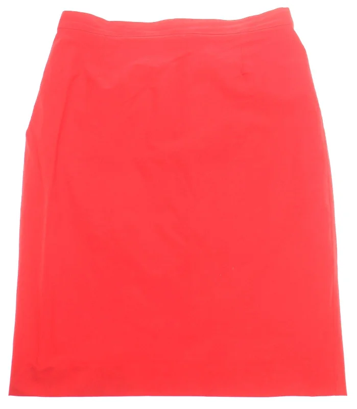 MARINA RINALDI Womens A-Line Skirt Size 21 Medium W32 Red Cotton high waist skirt