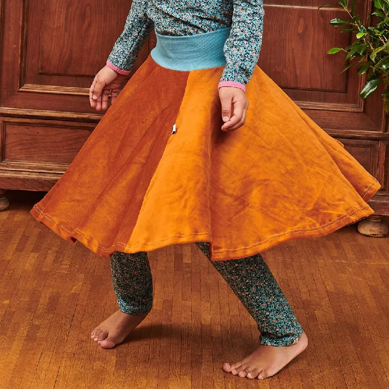 Skirt "Nicki Caramell" - 100% organic cotton cashmere skirt soft