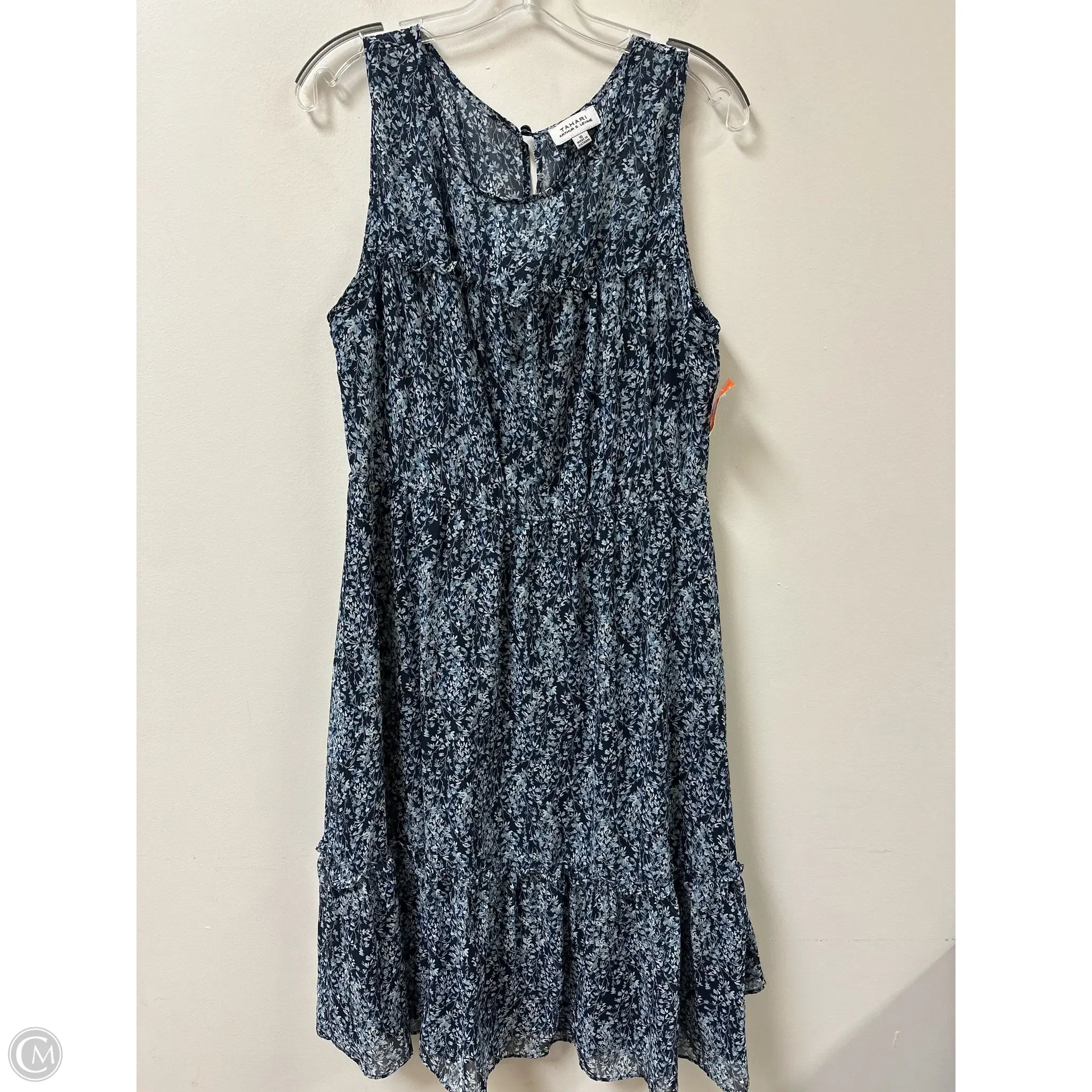 Dress Casual Maxi By Tahari By Arthur Levine In Blue, Size: 1x Shift Classic Vintage